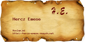 Hercz Emese névjegykártya