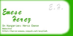 emese hercz business card